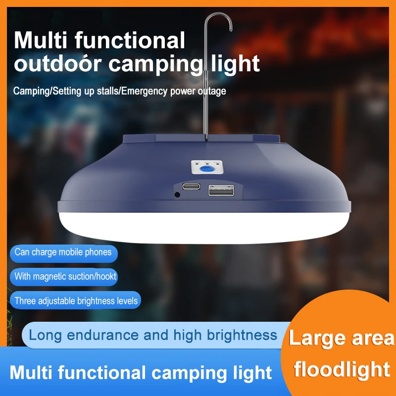 Rechargeable Camping Lamps Outdoor Portable Tent Market Lanterns Waterproof High Bright Emergency LED Emergency Flood Light