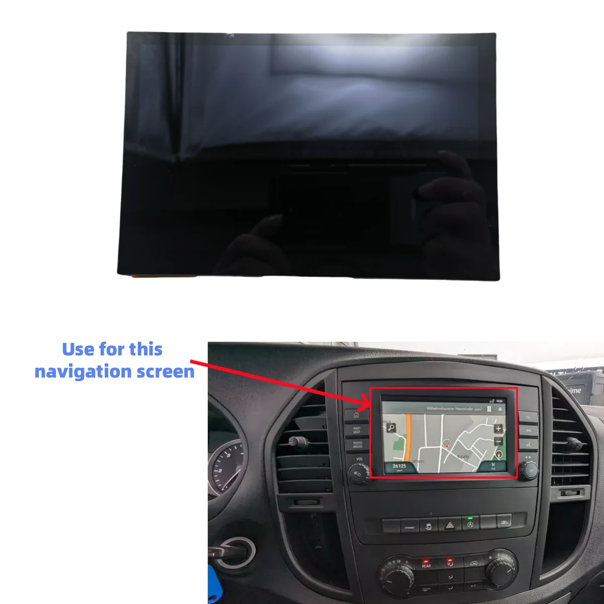 

7" HD Touchscreen LCD Display for MERCEDES VITO 3 III W447 LIFT 447 RADIO Navigacia A4479005517