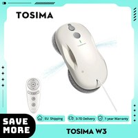 TOSIMA W3 Window Cleaning Robot Max 3800Pa Suction Bi-Directional Automatic Spray 80ml Water Tank APP/Remote Control with 12 Mop