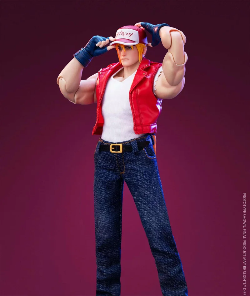 TUNSHI STUDIO TS-XZZ-005 1/12 Scale Male Terry Bogard Replaceable Head Carving15.5cm Full Set 6