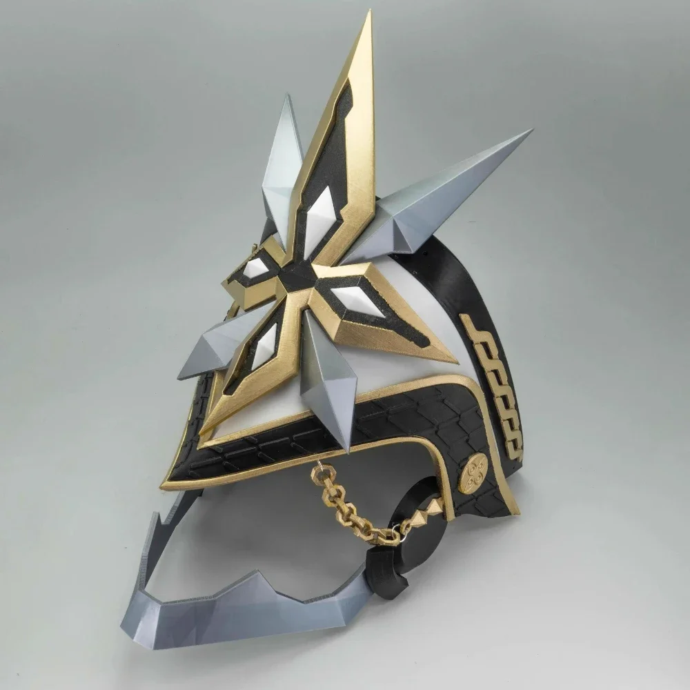 

Game Genshin Impact II Capitano Cosplay Mask The Captain Props Adult Helmet Headwear Ornaments Halloween Costumes Accessories