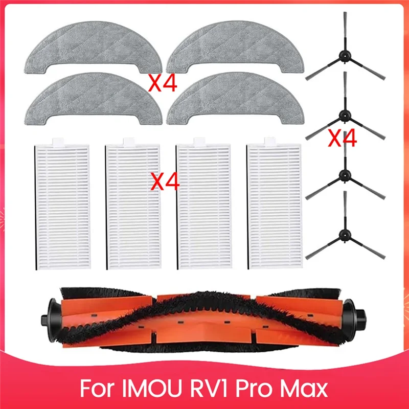 -A14E Комплект для замены пылесоса для IMOU RV1 Pro Max, боковая щетка, фильтр, тканевая роликовая щетка для швабры