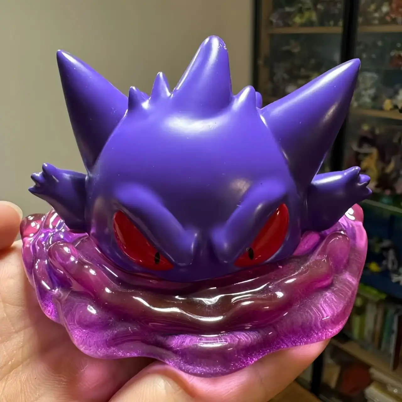 Anime Pokemon  Figure Gengar Figure Cute Ectoplasma Figurine Refrigerator Magnet Model Statue Doll Collection Decoration Toy Gif