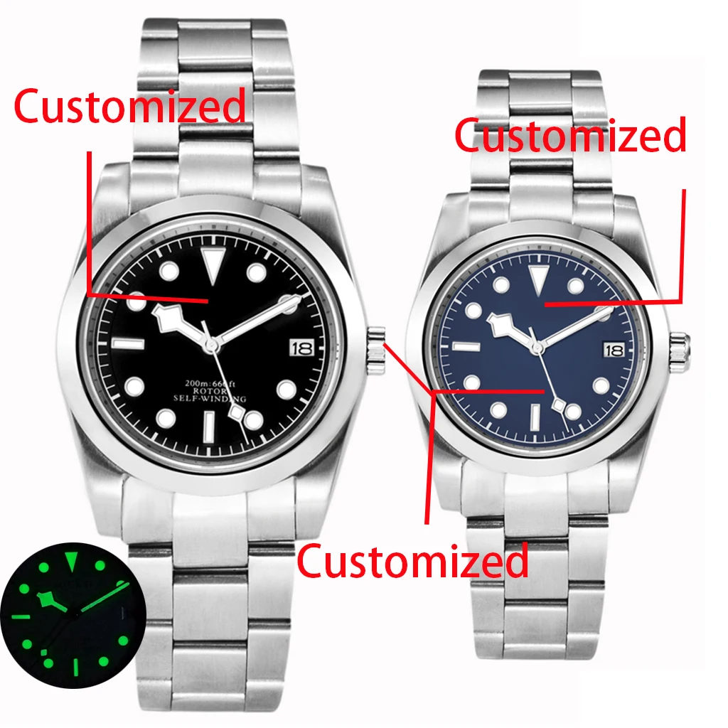 นาฬิกา Miuksi รุ่นสั่งทำพิเศษ NH35 ขนาด 36 มม. 39 มม. ระบบจักรกล เข้ากับกลไก NH35 ระบบอัตโนมัติ กระจกแซฟไฟร์ กันน้ำ