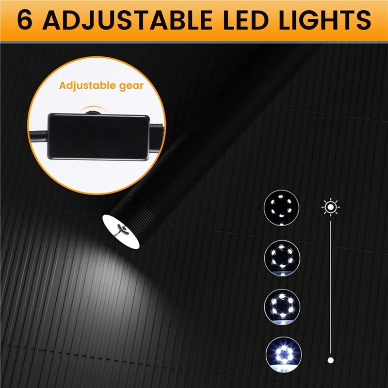 Endoskop do telefonu komórkowego AEE6, endoskop wysokiej rozdzielczości, endoskop wysokiej rozdzielczości 4-w-1, wodoodporny endoskop samochodowy