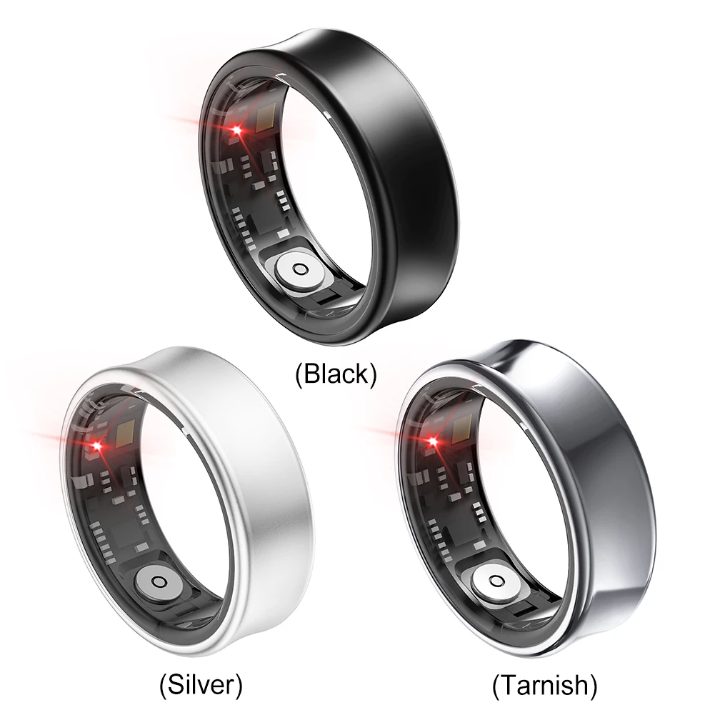 SR05 Smart Ring Moniteur de fréquence cardiaque, oxygène sanguin souligné, surveillance du sommeil, anneau de sommeil, moniteur de santé, suivi de l'activité et du sommeil pour hommes et femmes