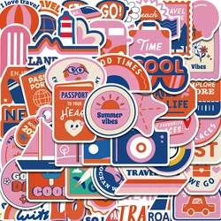 50PCS Travel Stickers Stationary Nostalgia Laptop Luggage Card Aesthetic Creative DIY Gift Art Picture Gifts Coffee Sticker