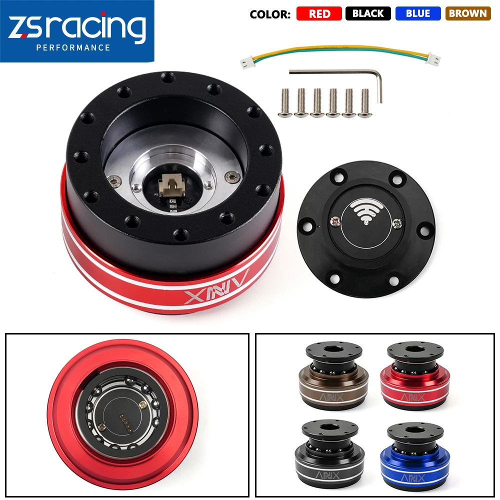 70/74mm Upgraded Quick Release 6 Hole Racing Game Simulator Steering Wheel Aluminum For Simagic Moza M10 A/Mini Euro Truck QR040