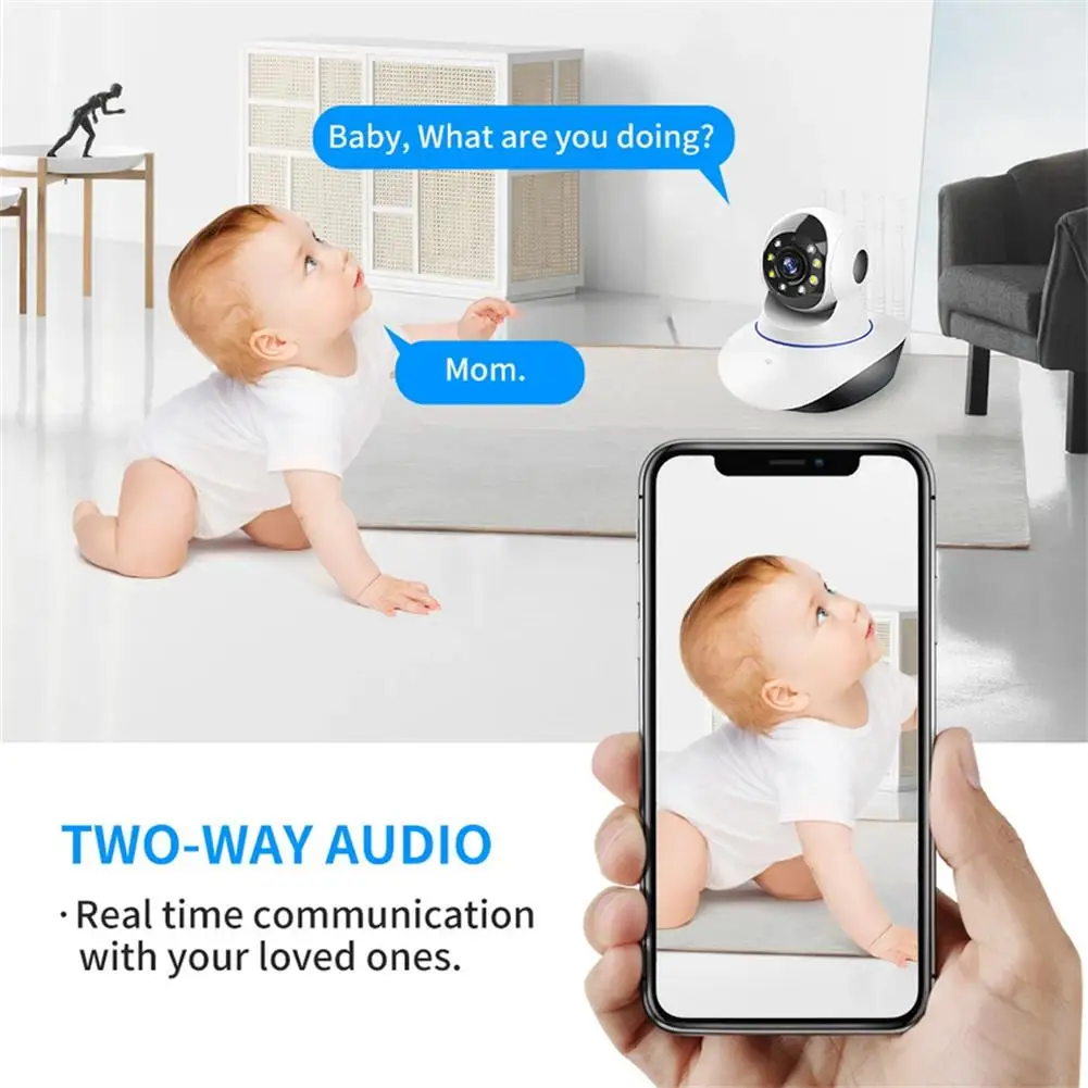 Wifi Survalance Cameras HD 5MP Wireless IP Mini Camera CCTV 5G Camcorder Color Night Vision Smart Auto Tracking Motion Detection