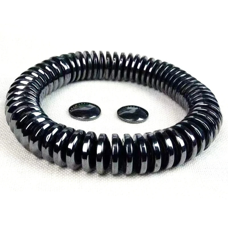 Aimant de Ferrite de polissage noir, pierre de paume, hématite magnétique, énergie de guérison, soins de santé, jeu de bricolage, outils d'enseignement de bijoux pour hommes, 40 pièces