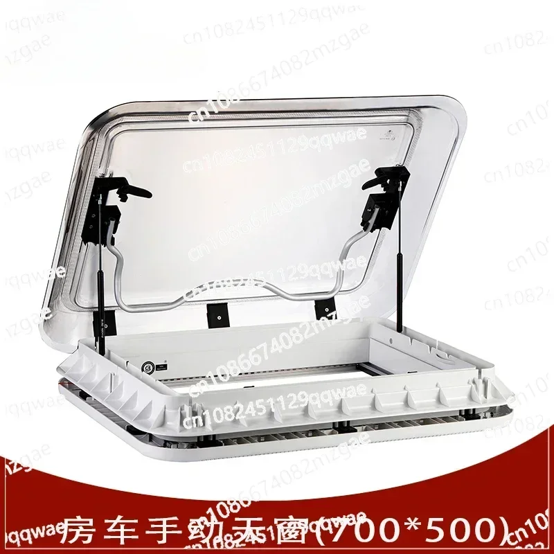 RV Trailer Sunroof Modification Accessories Chase Original Window with Sunshade Mosquito Proof Curtain with ED Light