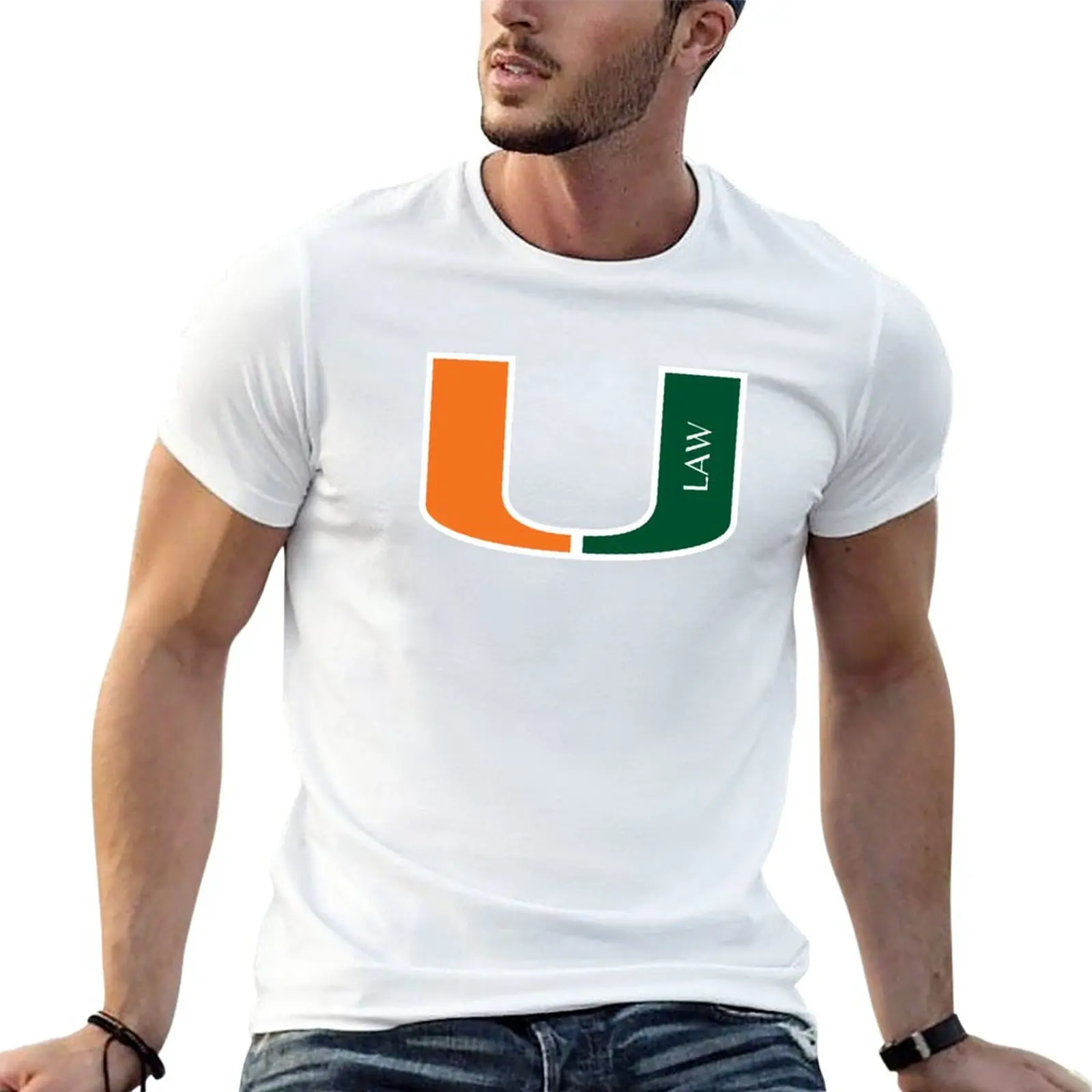 

University Of Miami Law T-Shirt black t shirts Tee shirt Anime t-shirt boys animal print shirt Men's t-shirts