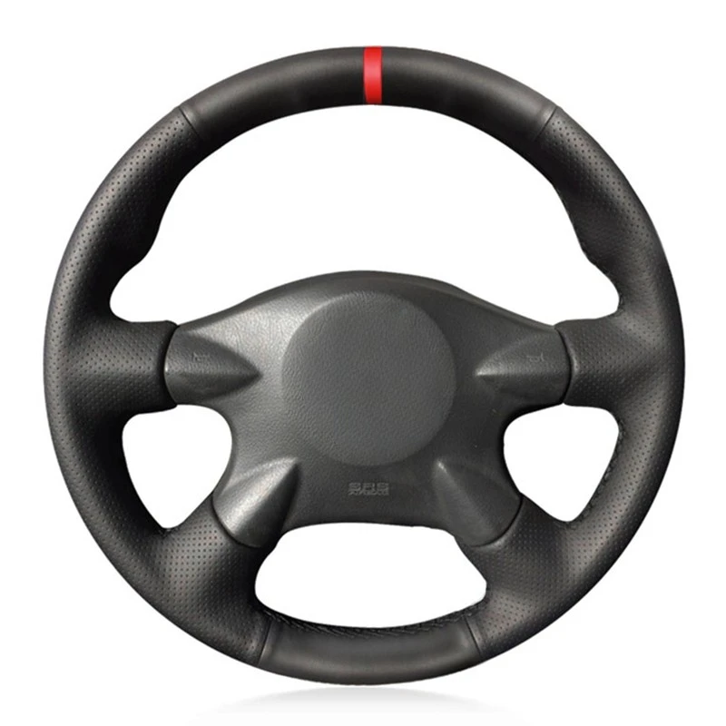 Steering Wheel Cover Black Artificial Leather For Nissan Almera (N16) X-Trail (T30) Primera (P12)Terrano 2 Pathfinder Paladin