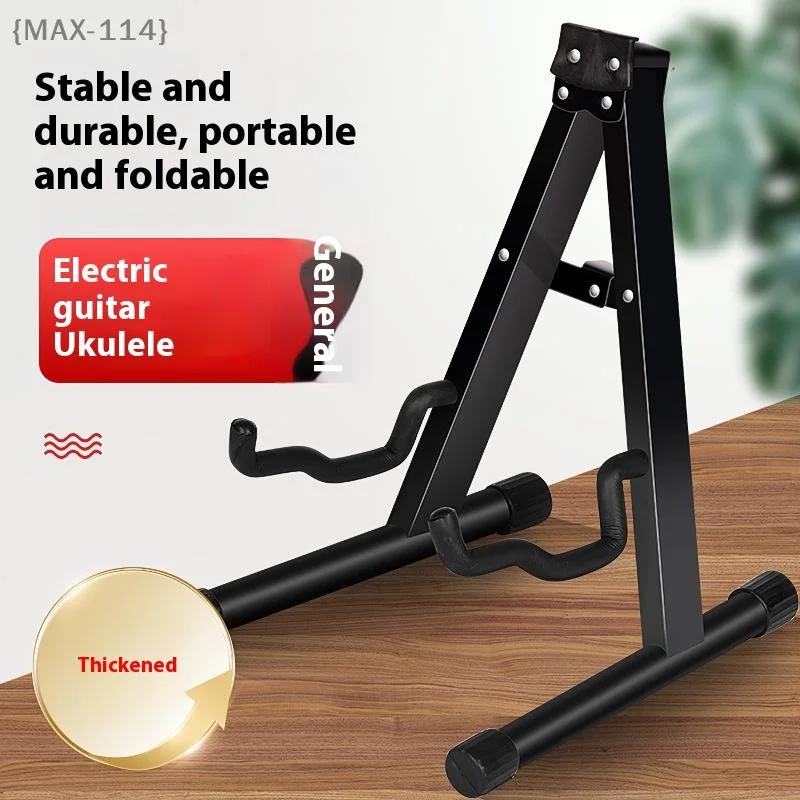 Universal A-Frame Guitar Stand, Folding Electric Bass Guitar Holder, Stable & Protective Instrument Rack