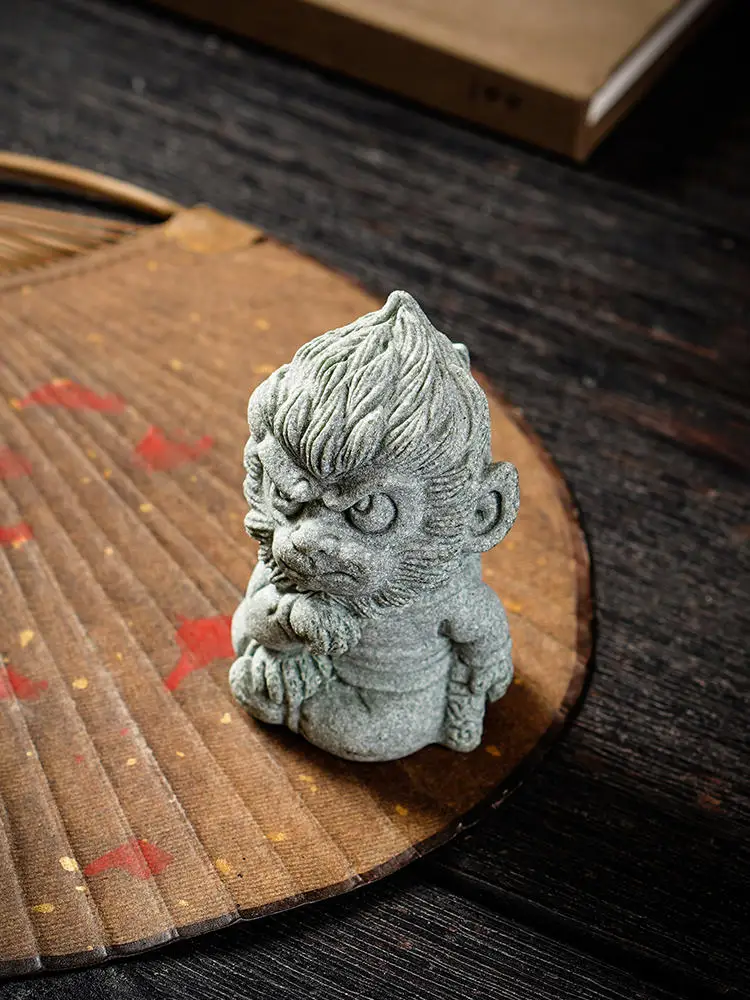 Monkey King Sun Wukong Tea Pets,Gongfu Tea Accessories, Fish Tank Landscaping, Chinese Tea Pets,Zen Home Decoration