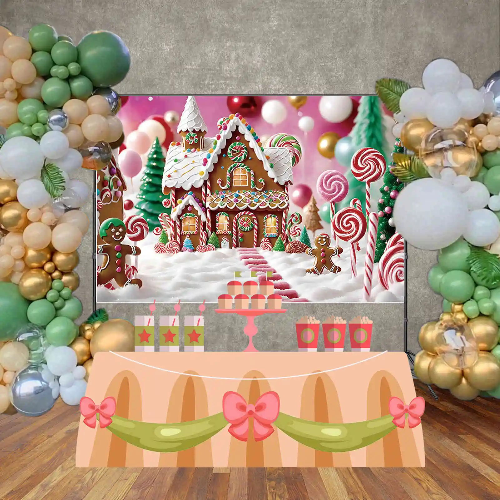 MOON.QG Fondo de Navidad fotografía de Navidad fondo árboles regalos chimenea decoración del hogar al aire libre suministros de caída trasera de invierno