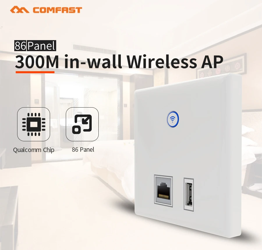 

300Mbps Wifi In-wall AP RJ45 Port Usb 2.4Ghz Wi-fi Router Access Point QCA9531 Signal Booster Expander Transmission Wireless Ap