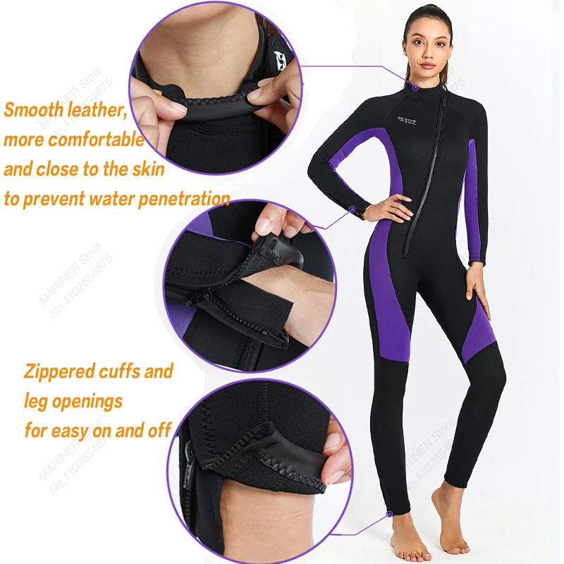 3MM Wetsuit Men Surfing Scuba Diving and Snorkeling Wetsuits Women Full Body Diving Suit One-piece Swimsuit High Quality Wetsuit