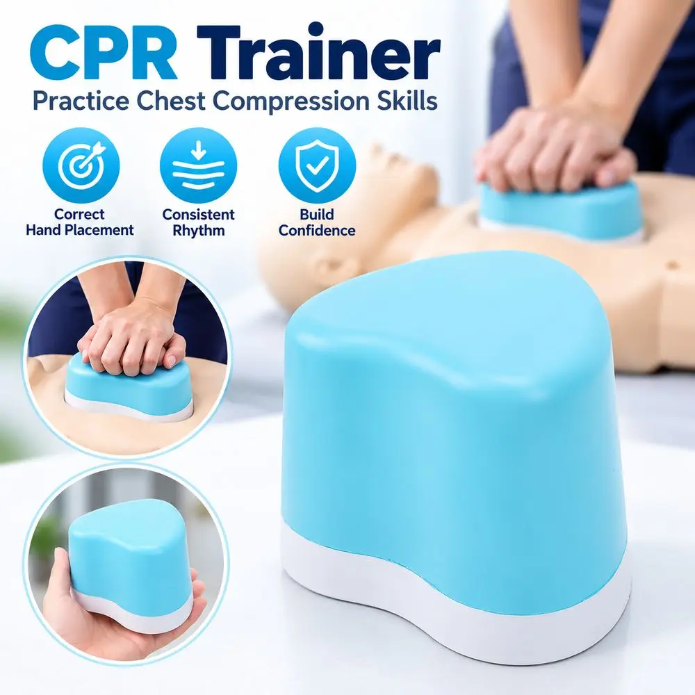 Portable CPR Training Model Compression Click Feedback CPR Compression Model Adjustable First Aid Teaching Model Teachers