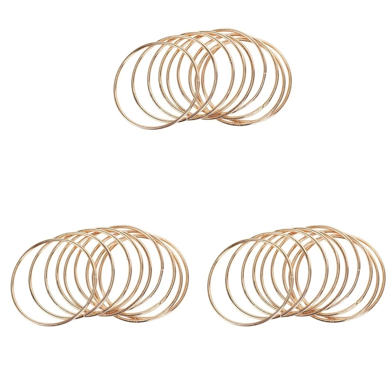 30 Pack 3 Inch Gold Dream Catcher Metal Rings Hoops Macrame Ring For Dreamcatchers And Crafts