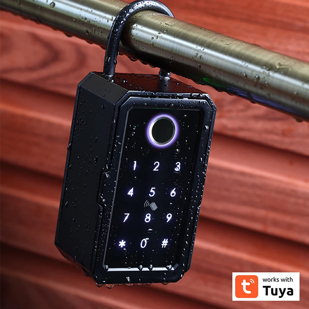 Tuya Key Box Storage Secret Key Lock Box APP Unlock Waterproof Work With Bluetooth Gateway Caja Fuerte Secreta Airbnb Lockbox