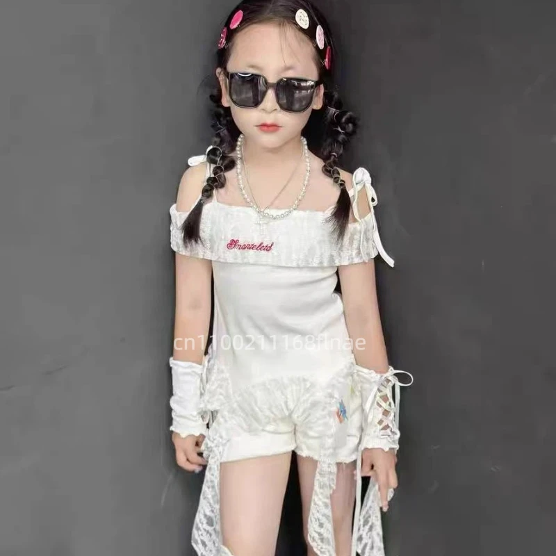 Girls' Jazz Dance Costumes, Children's Jazz, Trendy and Cool Children's Street Dance Table Performance Costumes