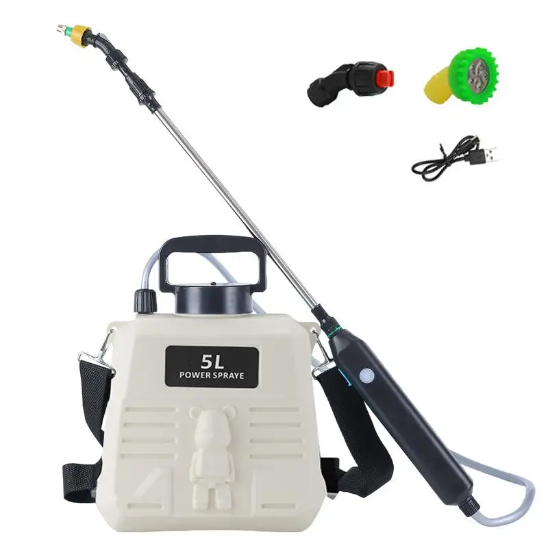 

Electric Sprayer 1.35 Gallon Electric Sprayer Battery Powered Sprayer Rechargeable Wand Garden Sprayer Retractable Handle