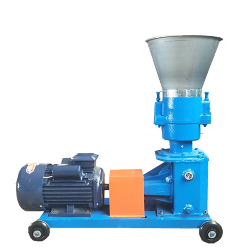 

Household small feed granulator Grain dry powder pellets Flat mold Poultry feed machine High yield and energy saving