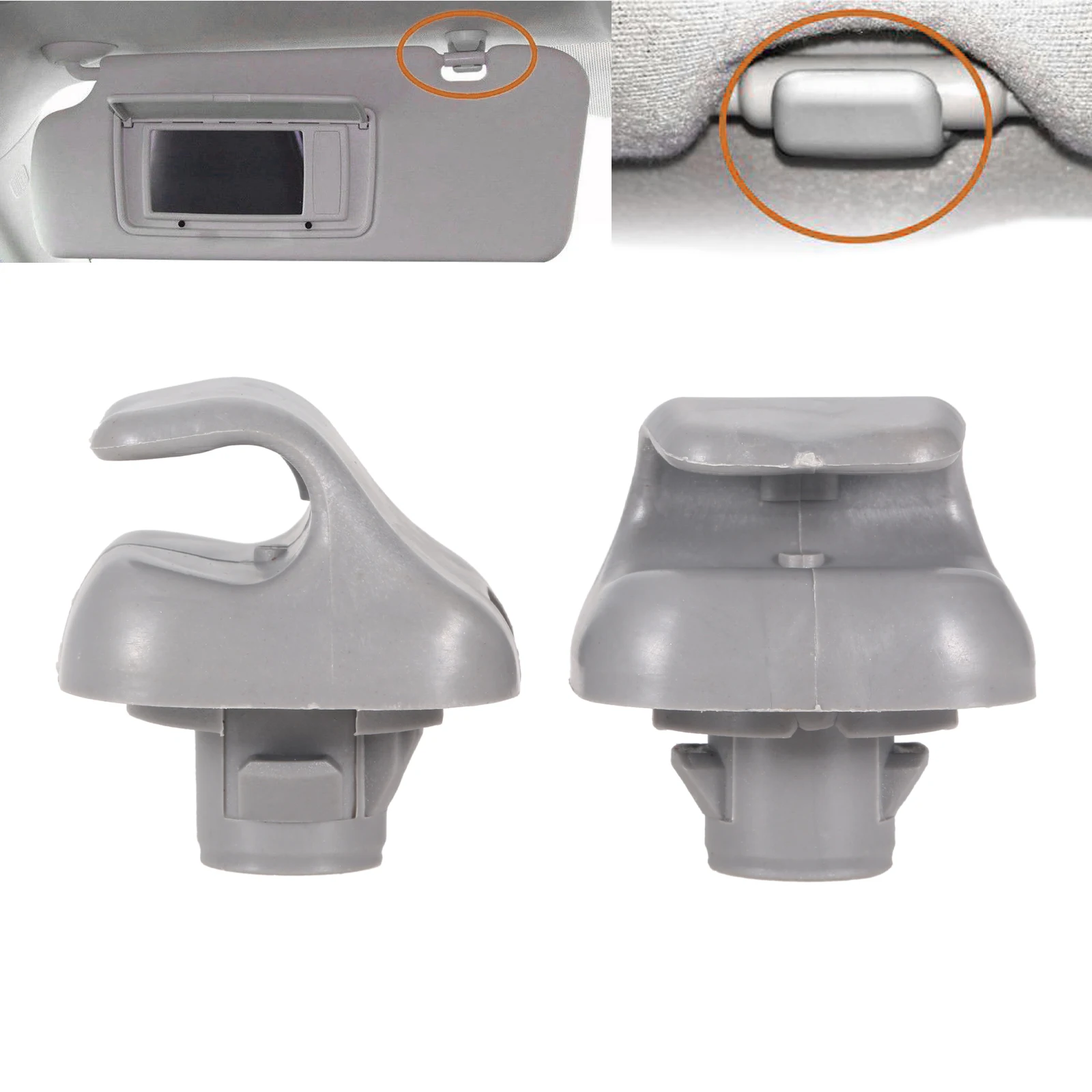 2Pcs Sun Visor Clip 88217S01A01ZA for Honda 98-07 Accord 96-04 Civic 07-11 CR-V 03-05 Odyssey 1999 - 2010 Element 2003 - 2005