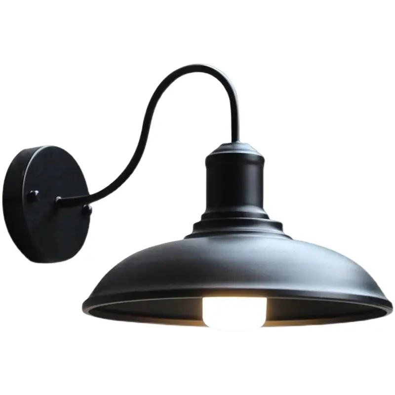 ABGH-For Cafe Corridor Aisle Wrought Iron Bar Wall Light Retro Loft Industrial Style Wall Lamp For Bedroom A