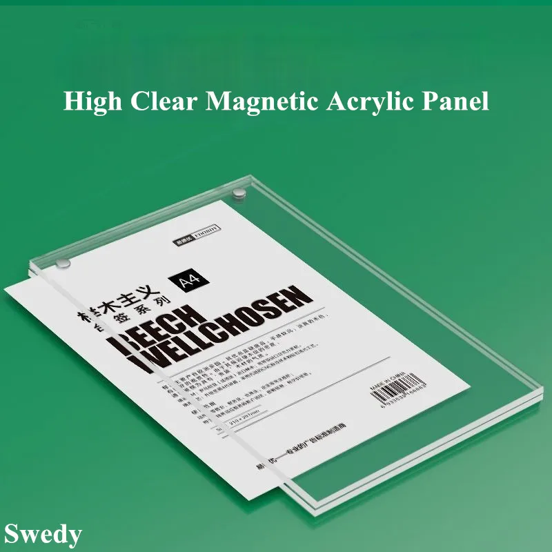 A6 100x150mm Double-Sided Acrylic Sign Holder Display Stand Restaurant Table Menu Paper Label Holder Photo Picture Poster Frame