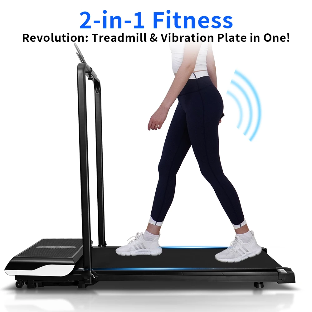 Multi-function Foldable Portable Walking Pad Treadmill with Adjustable Speed & LED Display for Home Gym Workout