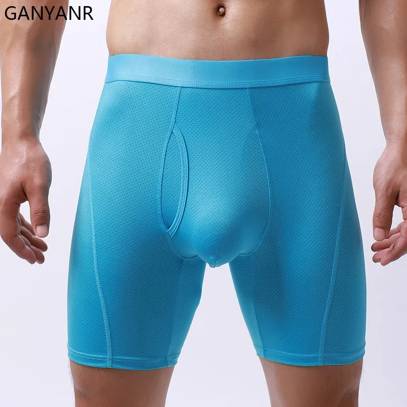 

GANYANR Running Tights Men Gym Compression Shorts Sportswear Leggings Sport Sexy Basketball Yoga Fitness Workout Training Slim