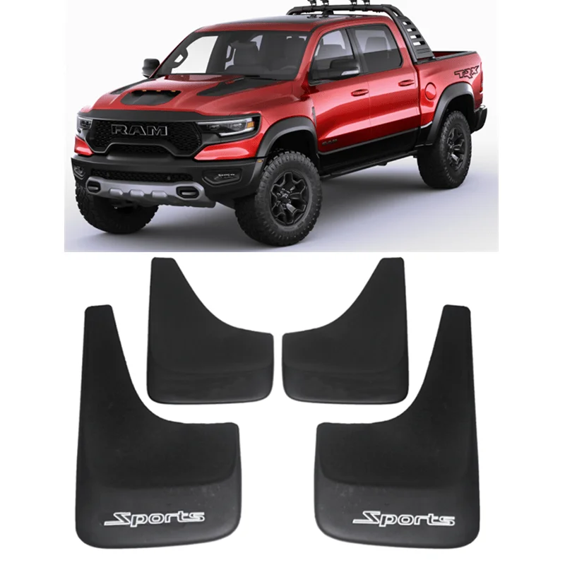 

4pcs Brand New Mudflaps For Dodge Ram 1500 TRX 2021 2022 Mudguards Mud Fender Faps Splash Guards Mud Flap Tyre Wheel Accessories