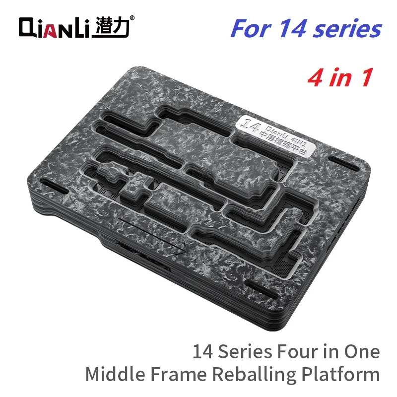 Qianli Reballing Tin Planting Station Kit Stencil Middle Layer Fixture for iPhone 14-17 Series Phone Repair Tool