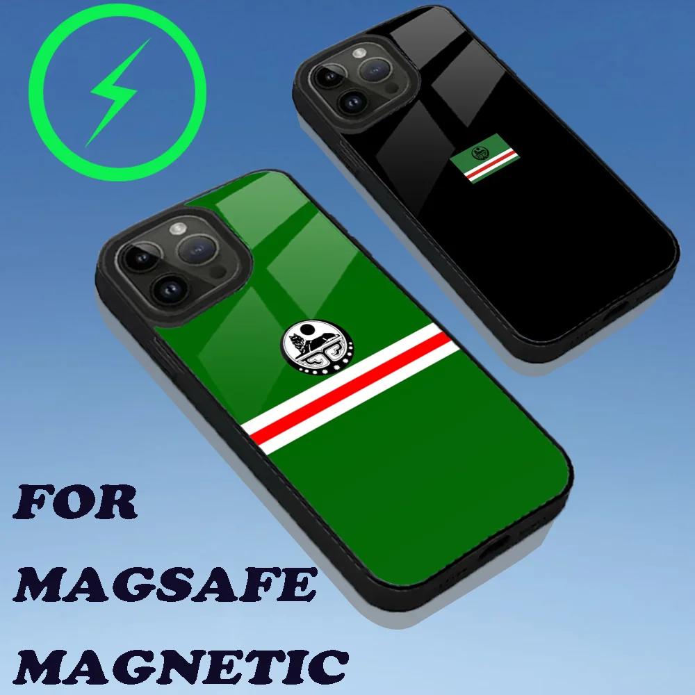 C-Chechen National Flag Phone Case For iPhone 16,15,14,13,12,11,Plus,Pro,Max Mini Magsafe Magnetic Wireless Charging