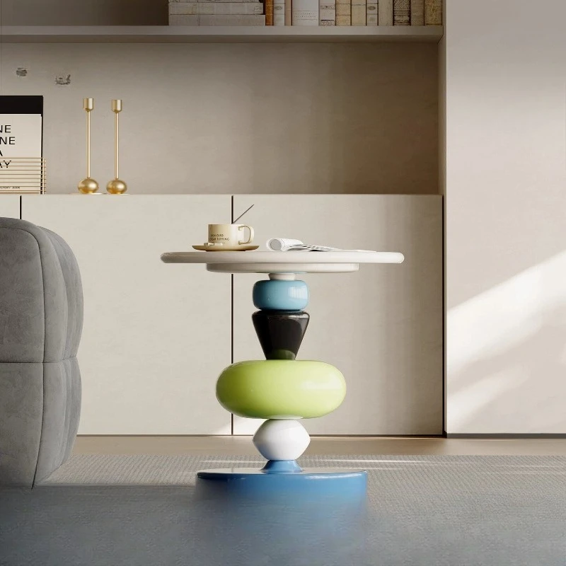 

Tide leader modern minimalist designer sofa edge a few Nordic candied gourd art balcony small round table