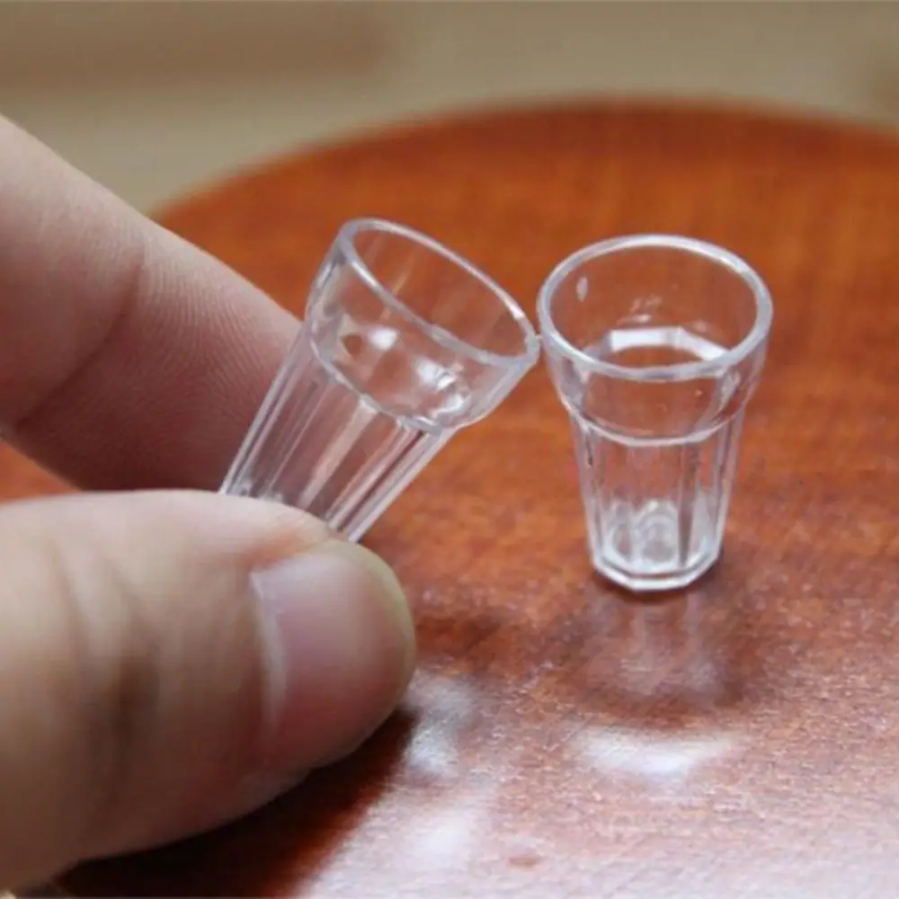 Plastikowe Miniaturowe Kielichy Domek dla Lalek Zabawka DIY Zastawa Stołowa Mini Kubeczki Dekoracja Naczynie