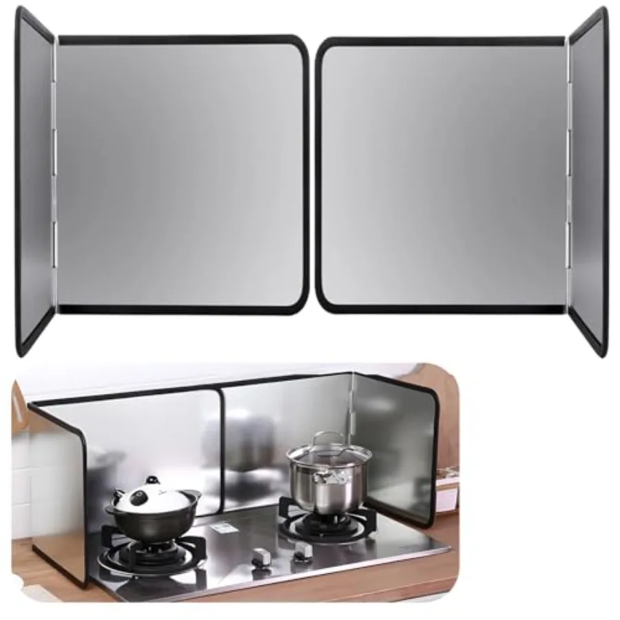 

Foldable Stove Splatter Guard Grease Shield Nonstick Oil Stove Splash Guard Cooking Splatter Screen Kitchen Backsplash Protecto