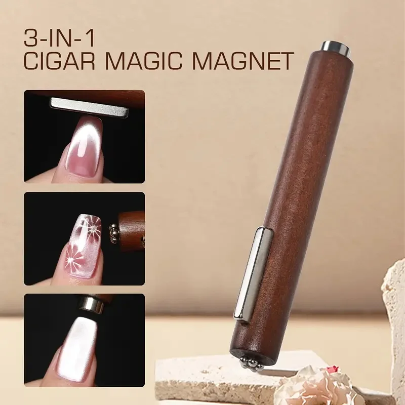 1 PC 3-in-1 Strong Magnetic เล็บ Rod สําหรับ Multi-Functional CAT EYE UV เจลตกแต่งเล็บเล็บ Stylist อุปกรณ์ Salon เครื่องมือ
