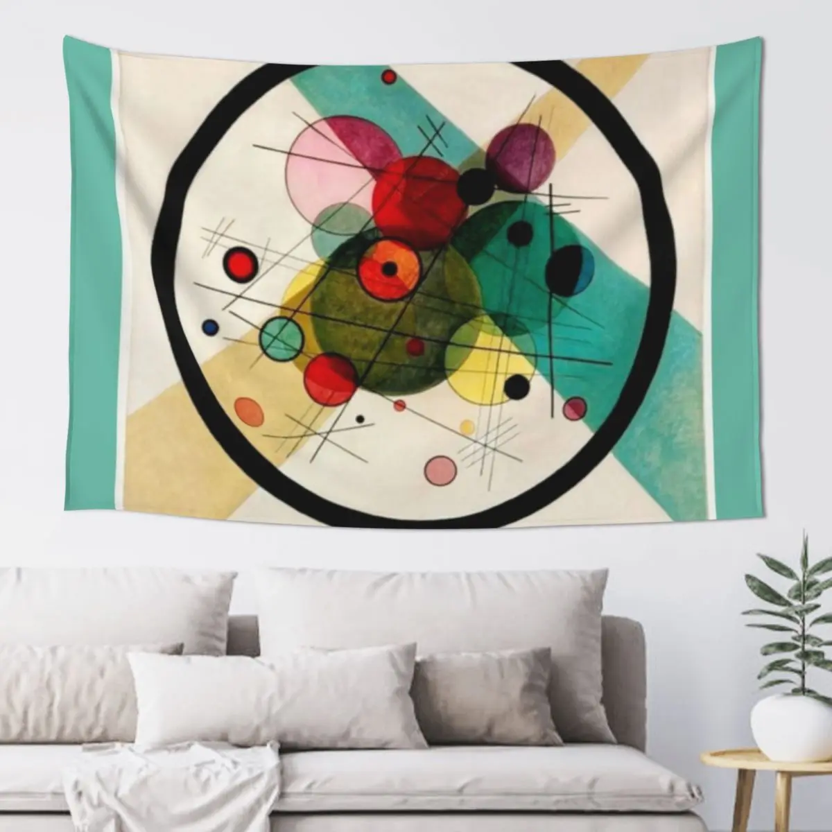 

Vassily Kandinsky - "Circles in a Circle" |Kandinsky Inspired Abstract Art Tapestry Wall Decoration Wall Art Tapestry