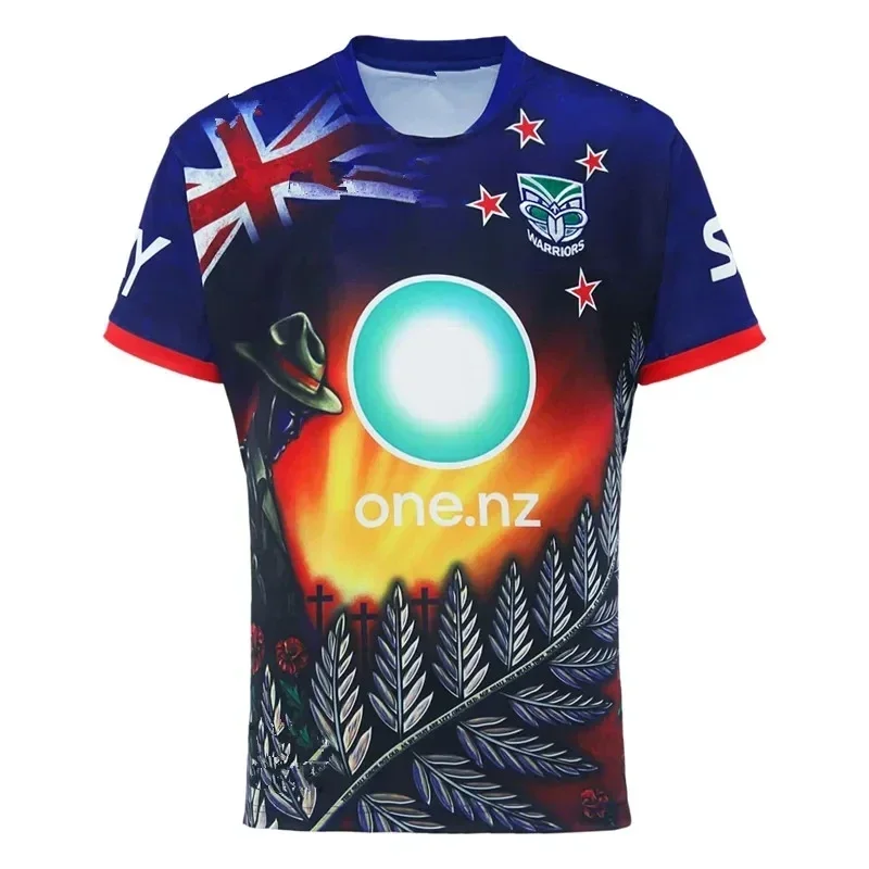 2024 New Zealand Warriors Anzac Rugby Jersey - Men's Size:S-5XL（Print Custom Name Number）