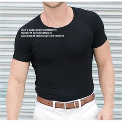 Men Modal Sweatproof Anti Against Underarm Sweat Proof Fitness Men's T-Shirts