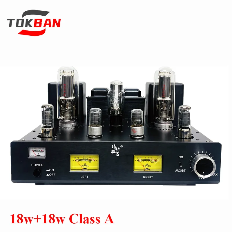 

TOKBAN 18w*2 211 Vacuum Tube Amplifier Kit DIY Class A Amp High Power Bluetooth 5.0 Vu Meter HIFI Sound Amplifier