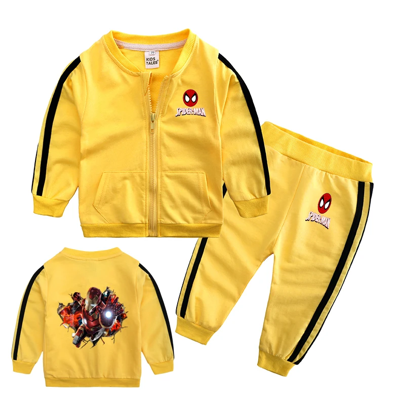 

Baby Boy Girl 2PCS Tracksuit Set Toddler Zipper Sweatshirt Jogger Sweatpants Outfits Print for 3-18 Months