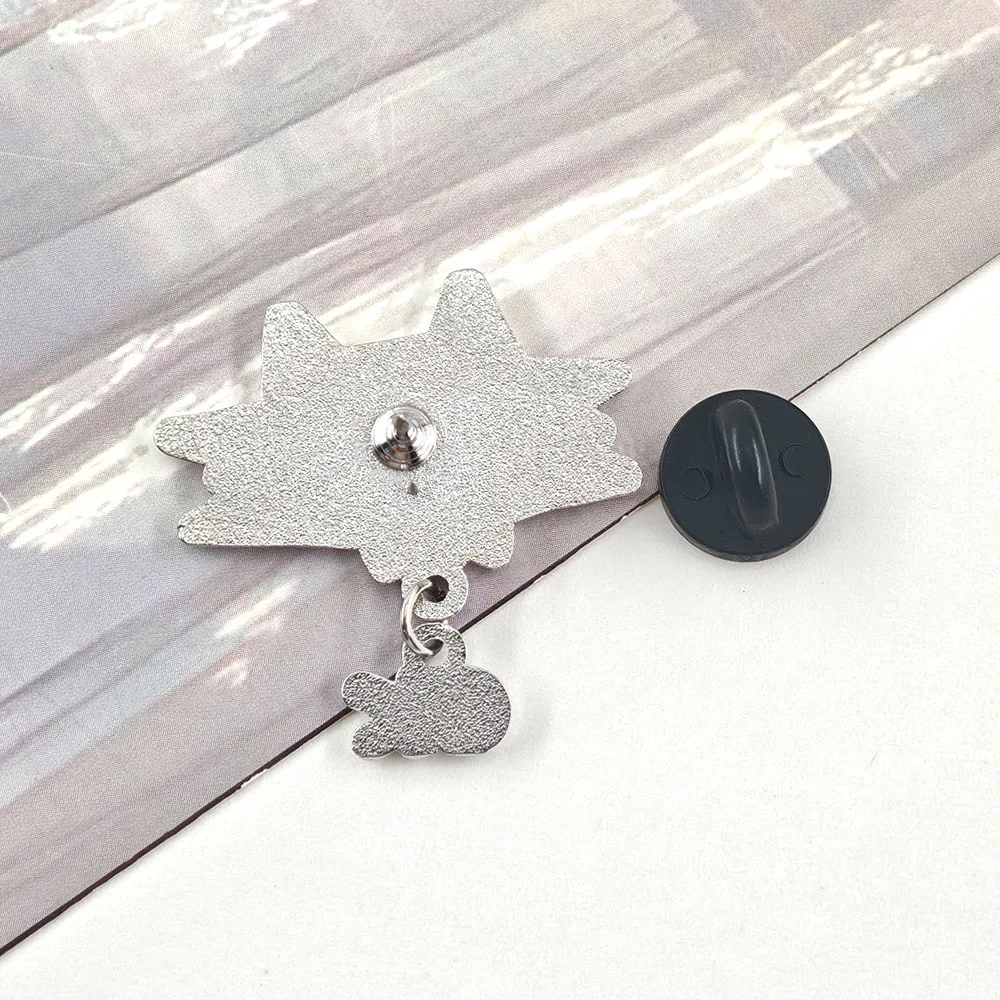 Lustige Schwarze Katze OK Emaille-Pins mit hängenden Buchstaben-Broschen, sarkastisches Meme-Metall-Abzeichen, Rucksack-Revers-Pin, Schmuckgeschenk – Detail 3