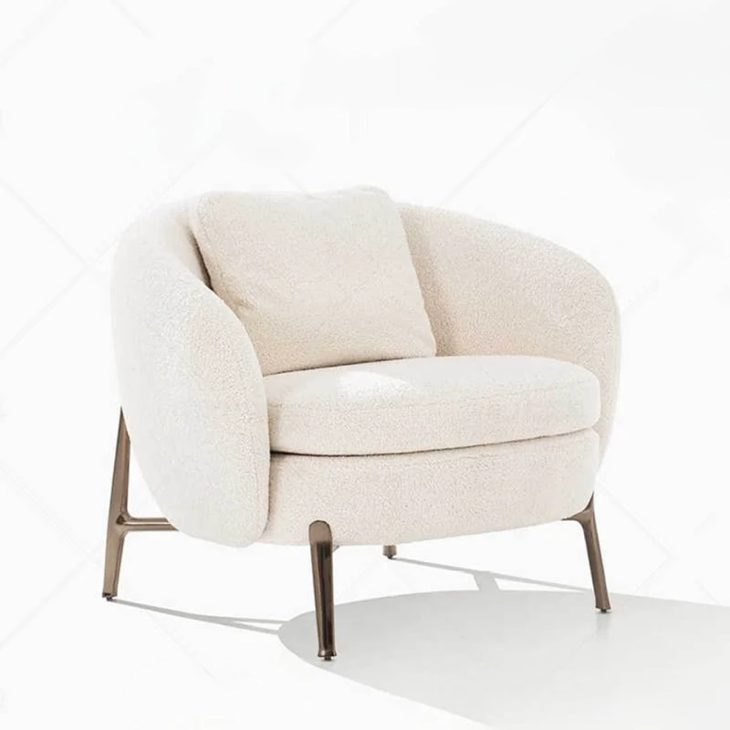 

Single sofa chair Modern matte leather armchair Fabric leisure sofa