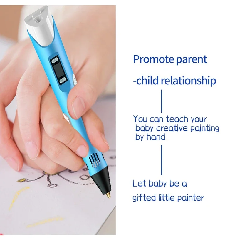 

NEW Electronic 3D Printing Pen with 3M PLA Consumables High-Temperature 3D Graffiti Tool Intelligent Toy Christmas Birthday Gift