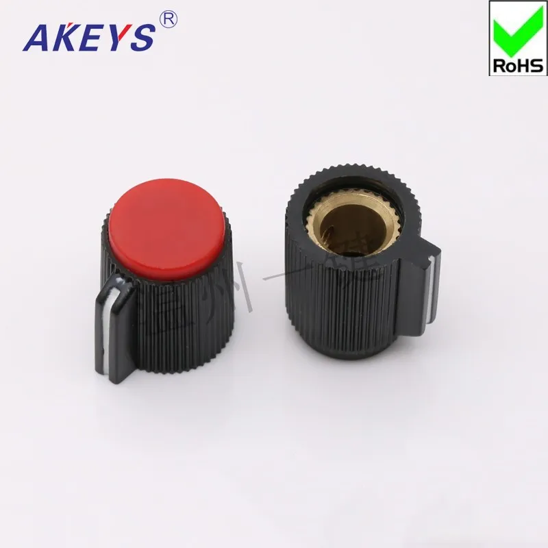 10pcs KNP-13-6.0 potentiometer bakelite plastic color knob rotary switch intercom volume adjustment cap