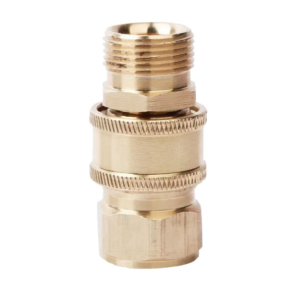

Spout Quick Connector 22*1.5 Copper Female And Male Fixtures Gold Color High Pressure Home Plumbing High Quality